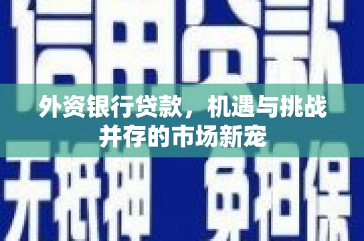 新邱外资银行贷款，机遇与挑战并存的市场新宠