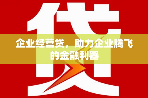 新邱企业经营贷，助力企业腾飞的金融利器