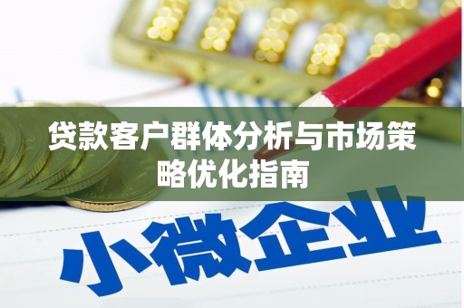 新邱贷款客户群体分析与市场策略优化指南