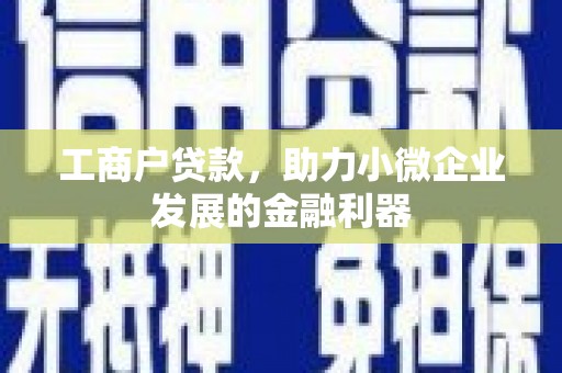 新邱工商户贷款，助力小微企业发展的金融利器