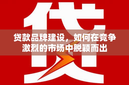 新邱贷款品牌建设，如何在竞争激烈的市场中脱颖而出