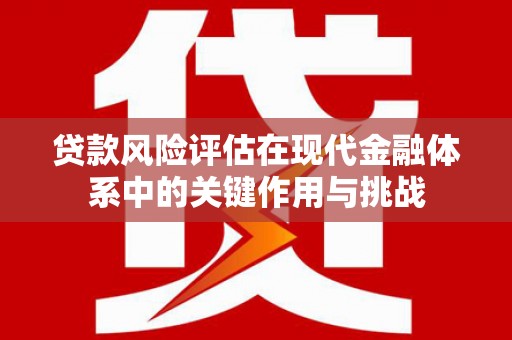 新邱贷款风险评估在现代金融体系中的关键作用与挑战