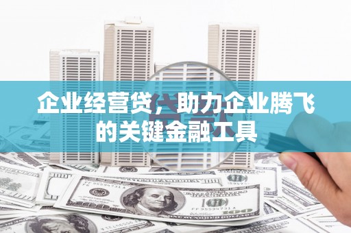 新邱企业经营贷，助力企业腾飞的关键金融工具