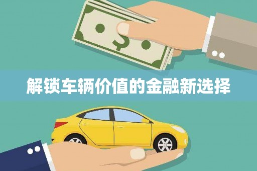 新邱解锁车辆价值的金融新选择