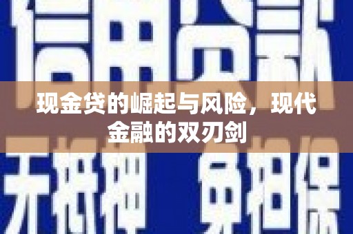 新邱现金贷的崛起与风险，现代金融的双刃剑