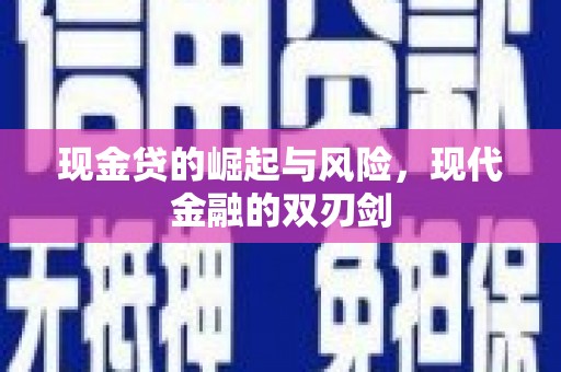 新邱现金贷的崛起与风险，现代金融的双刃剑