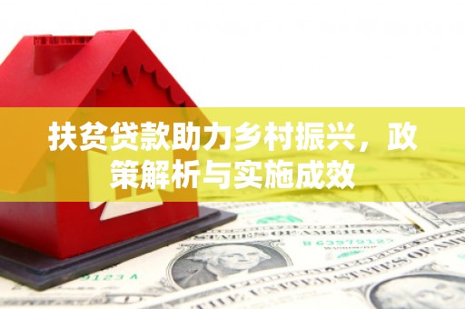 新邱扶贫贷款助力乡村振兴，政策解析与实施成效
