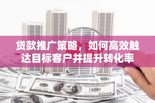新邱贷款推广策略，如何高效触达目标客户并提升转化率