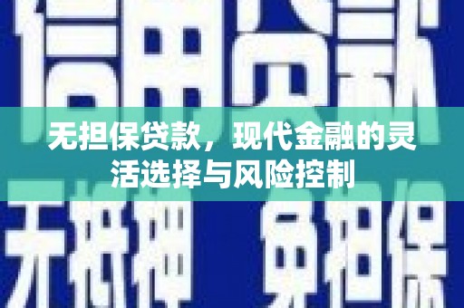 新邱无担保贷款，现代金融的灵活选择与风险控制