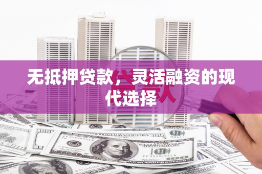 新邱无抵押贷款，灵活融资的现代选择
