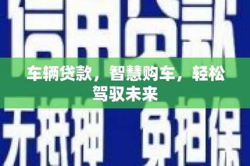 新邱车辆贷款，智慧购车，轻松驾驭未来