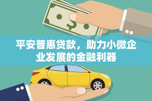 新邱平安普惠贷款，助力小微企业发展的金融利器